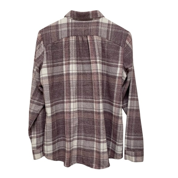 Kuhl Kamila Flannel Plaid Button Down Long Sleeve Shirt Purple and White Women L - Picture 2 of 12